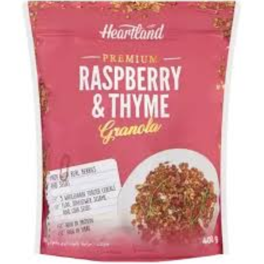HEARTLAND PREMIUM RASPBERRY N THYME GRANOLA 400G